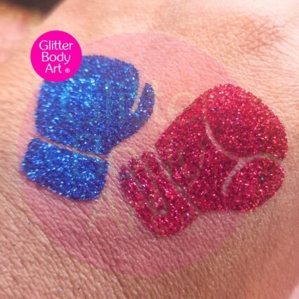 boxing gloves glitter tattoo stencils