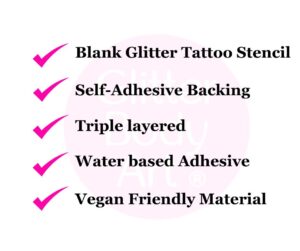 glitter tattoo stencil information