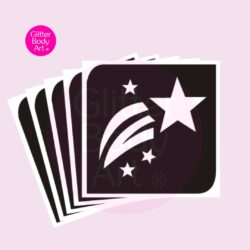 self adhesive shooting star glitter tattoo stencil