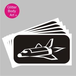 space shuttle glitter tattoo stencil