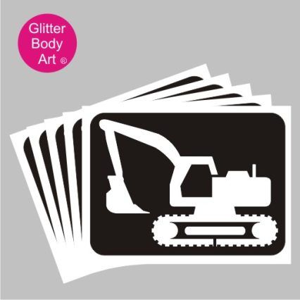 JCB Digger Glitter Tattoo