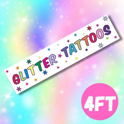 glitter tattoo banner