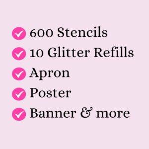 business glitter tattoo kit contents