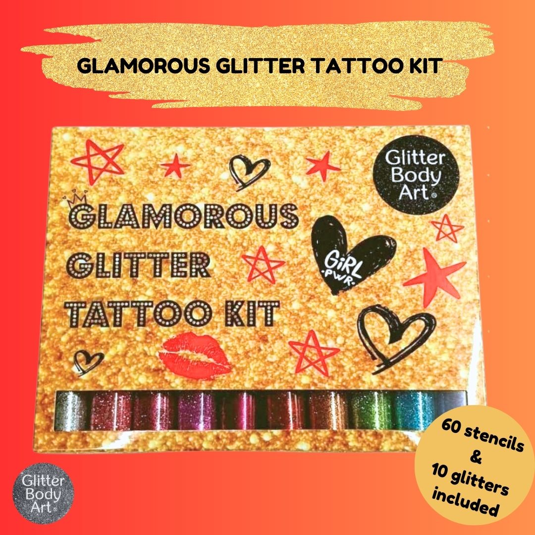 Glamorous Glitter Tattoo Kit For Girls Temporary Tattoo Store