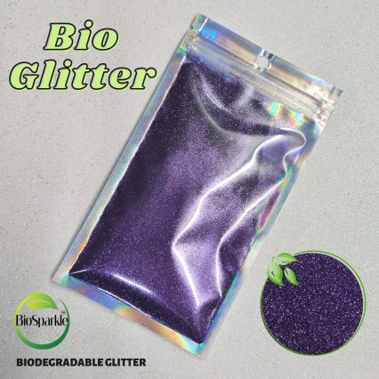 Purple Bioglitter refill bags, wholesale glitter