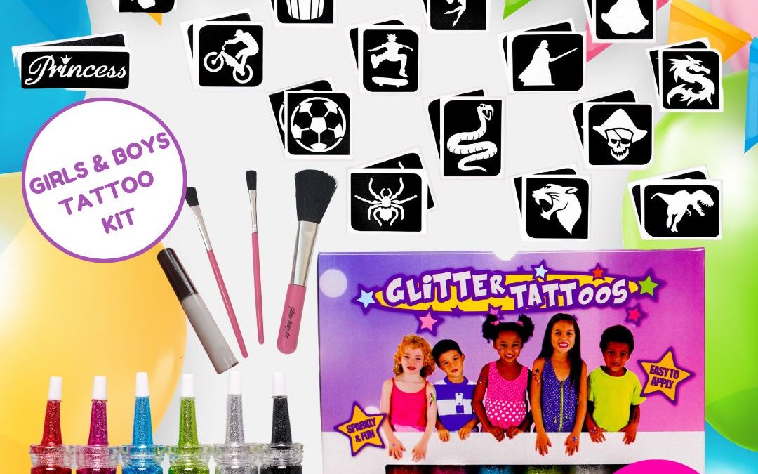 Childrens Glitter Tattoo Kit – Boys & Girls