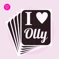 I love olly glitter tattoo stencil - Olly Mur concert tour