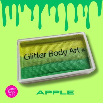 apple green split cake face paint