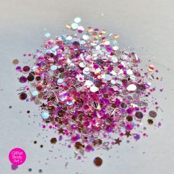 purple chunky festival glitter