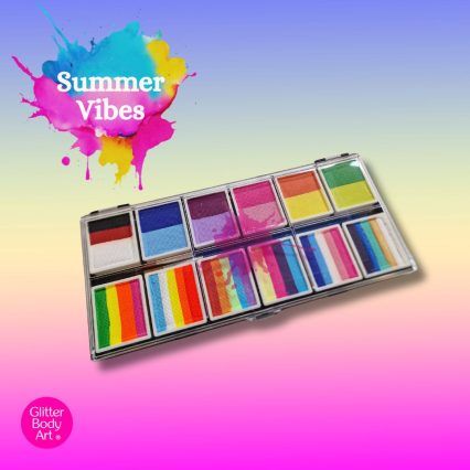 summer vibes split cake pallette glitter body art