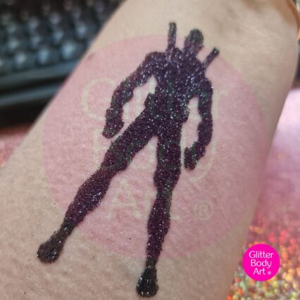 deadpool, iron blade, fortnite glitter tattoo