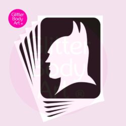 Phantom glitter tattoo stencil - batman stencil