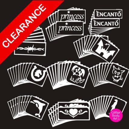 Clearance glitter tattoo stencils