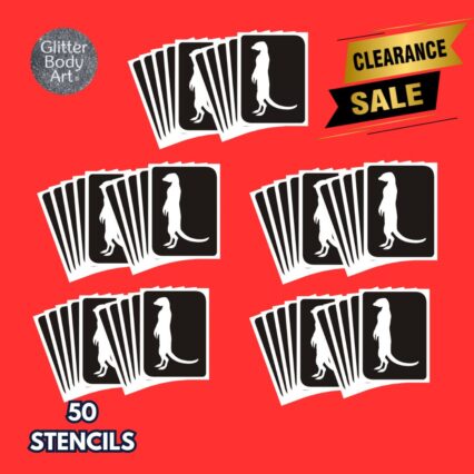 meerkat glitter tattoo stencil clearance offer