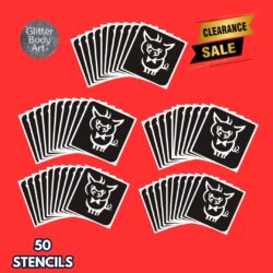 piggy glitter tattoo stencil clearance pack