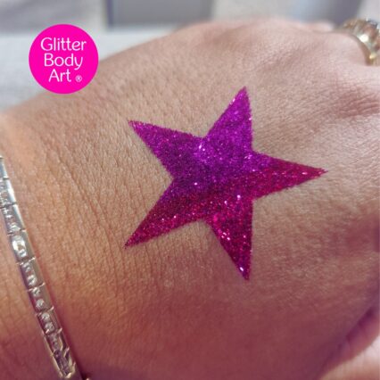 Single star glitter tattoo stencil