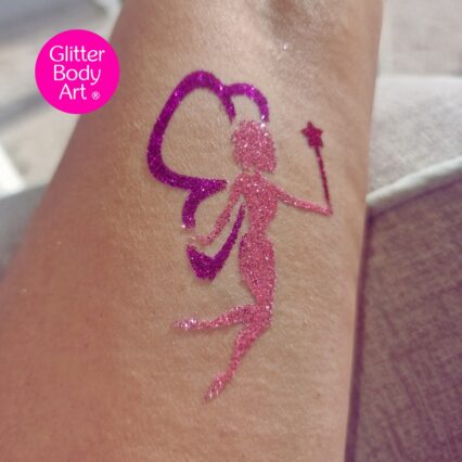 Twinkle fairy glitter tattoo stencil