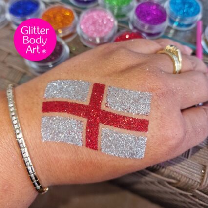 england flag glitter tattoo stencil