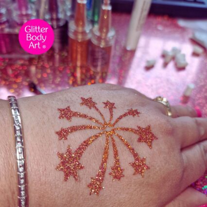 firework glitter tattoo