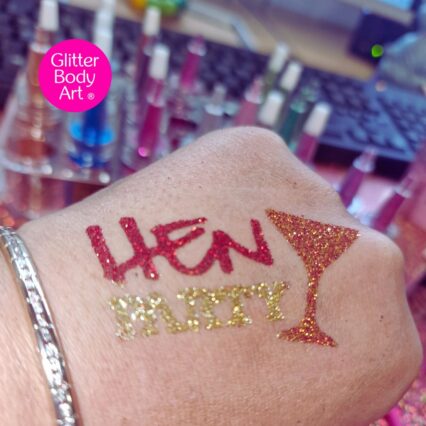 hen party glitter tattoo