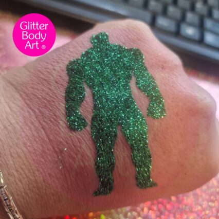 hulk glitter tattoo