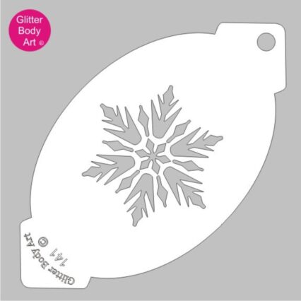 snowflake face painting stencil - frozen inspired, Christmas snowflake reusable stencil