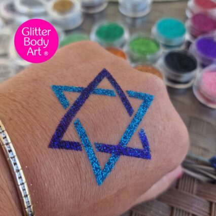 star of David glitter tattoo