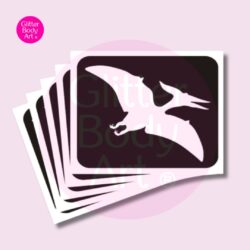 pterosaurs dinosaur glitter tattoo stencil