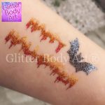 Happy halloween temporary tattoo for kids, glitter tattoos for Halloween parties