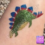 dinosaur party temporary tattoo stencil, dinosaur glitter tattoos