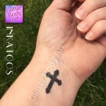 religious cross temporary tattoo stencil