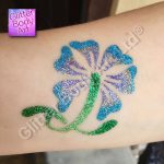 flower temporary tattoo, flower stencil for glitter tattoos