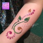 flower temporary tattoo, flower stencil for glitter tattoos