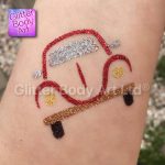 VW Dubfest gliter tattoo, VW temporary tattoos for kids